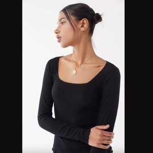 Urban Outfitters Out From Under Marina Pointelle Square-Neck Top